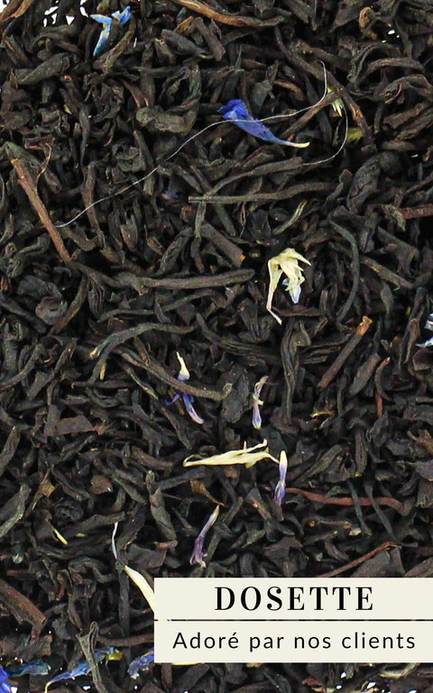 N°28 - Thé noir – Earl Grey – Saveur bergamote, fleurs de bleuet - Dosettes de vrac pré-dosé